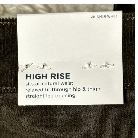 Lands End NWT Women's Size 18 Brown Micro Corduroy High Rise Straight Leg - Picture 8 of 15